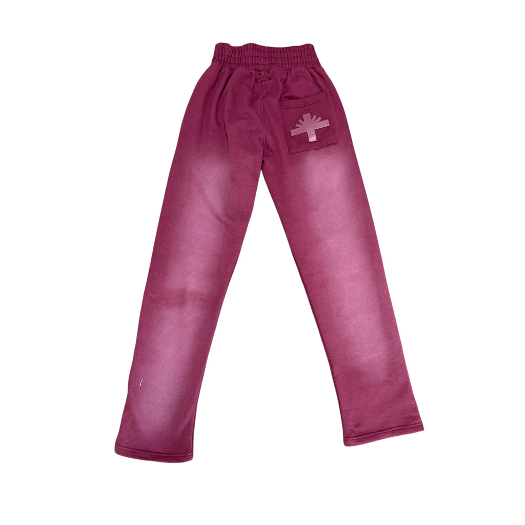 Vertabrae Burgundy SweatPants