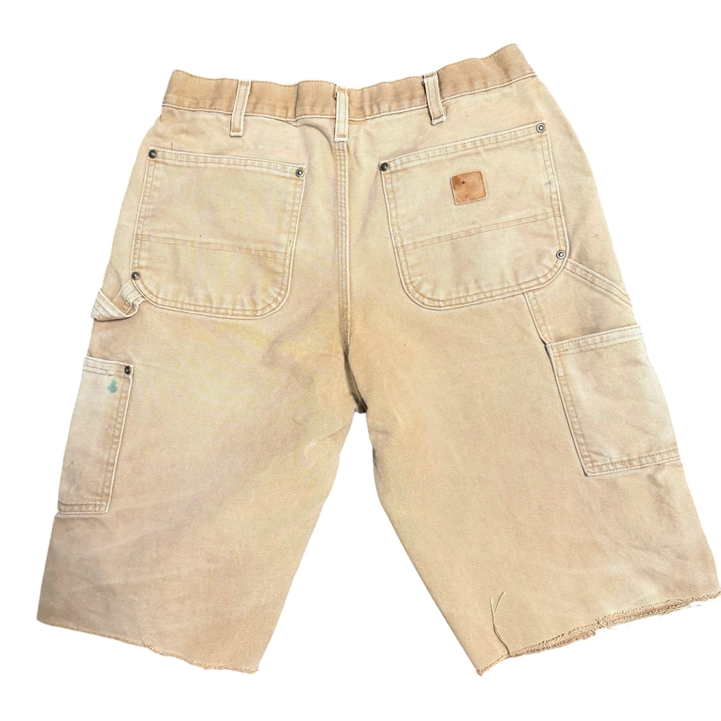 Vintage Carhartt Khaki Double Knee Shorts(32)