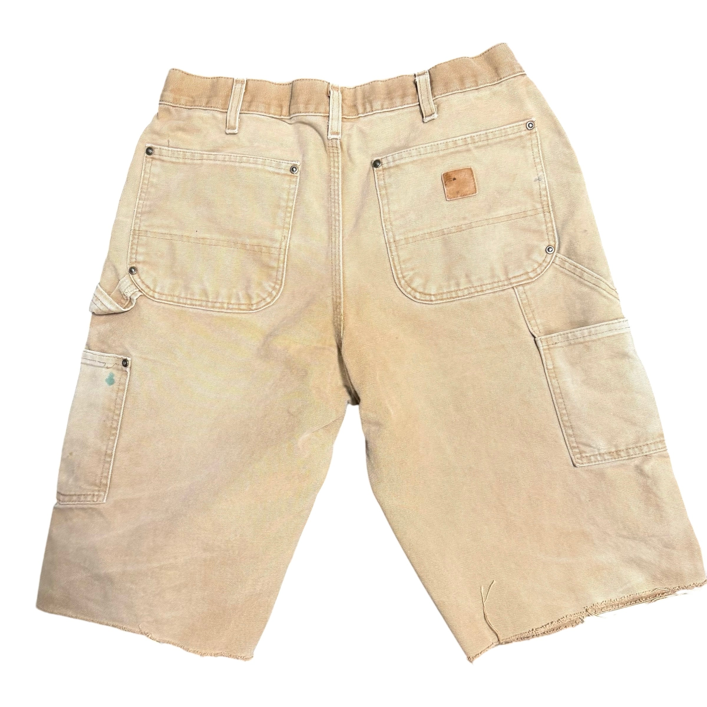 Vintage Carhartt Khaki Double Knee Shorts(32)