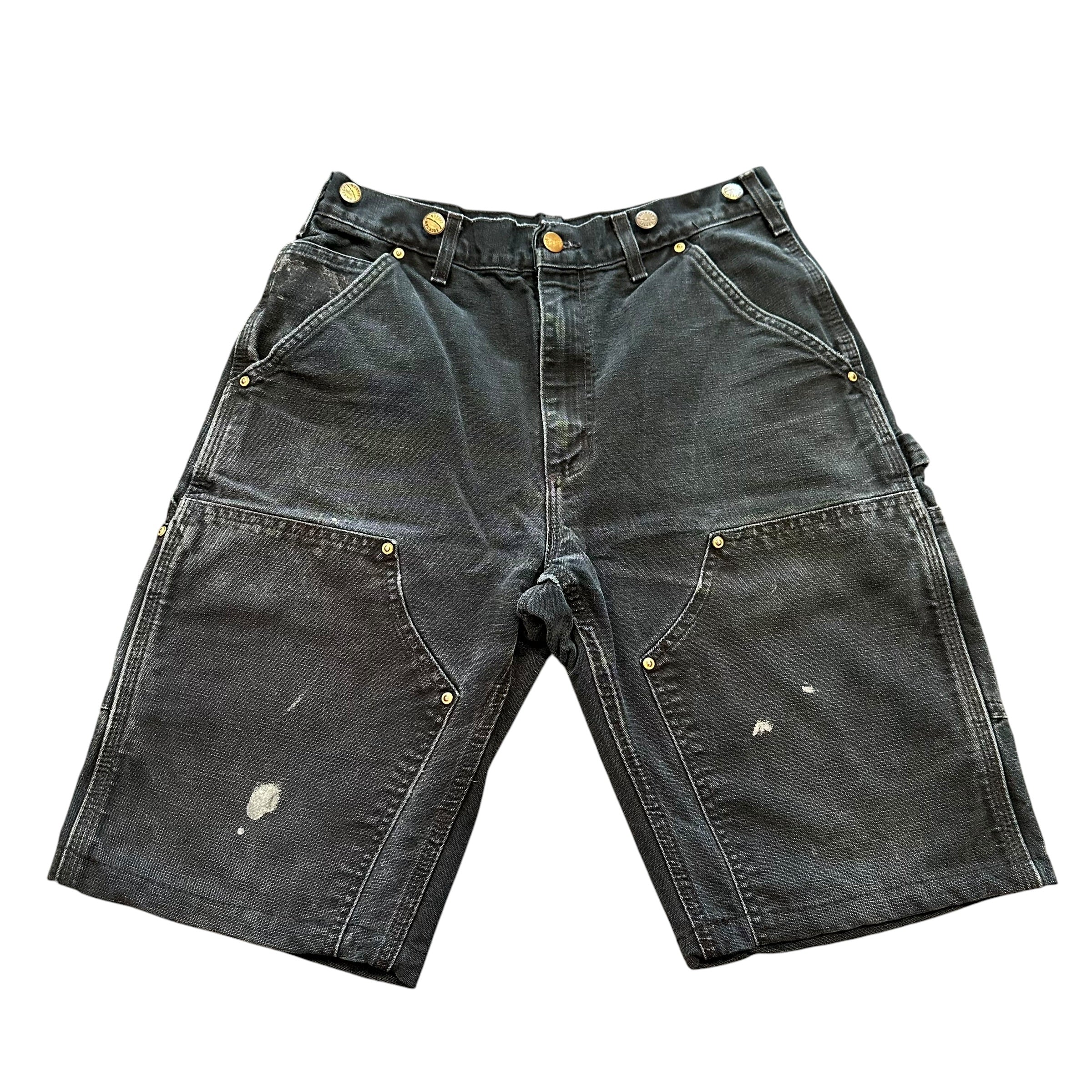 Carhartt Double Knee Carpenter Faded Black Shorts (26,29)