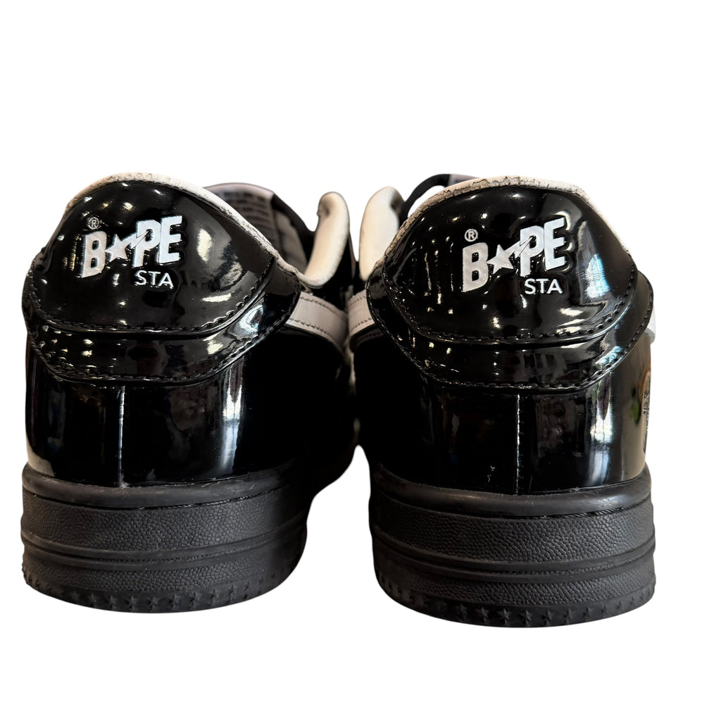 Bape Sta Patent Blk/Wht Sneakers (No Box)