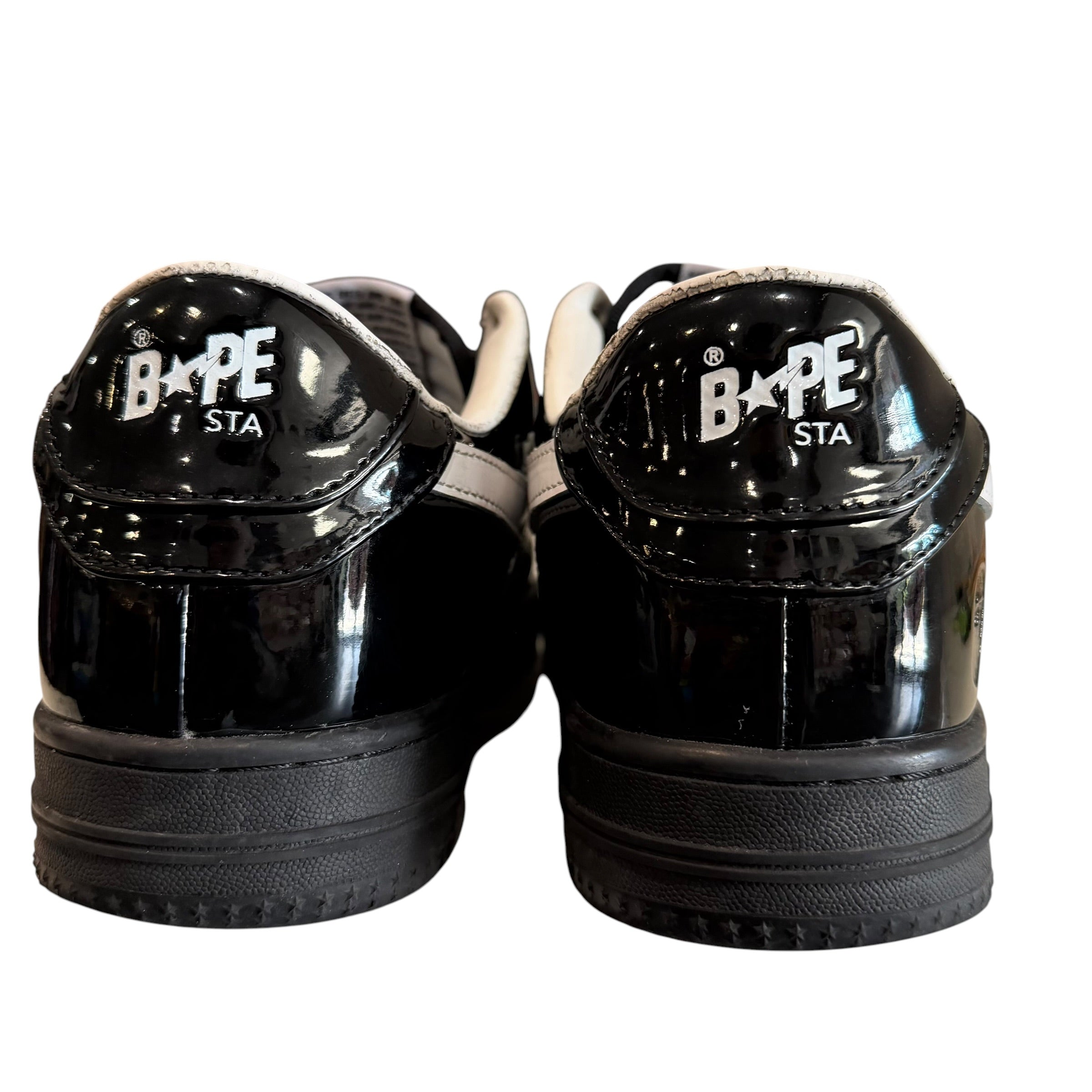Bape Sta Patent Blk/Wht Sneakers (No Box)