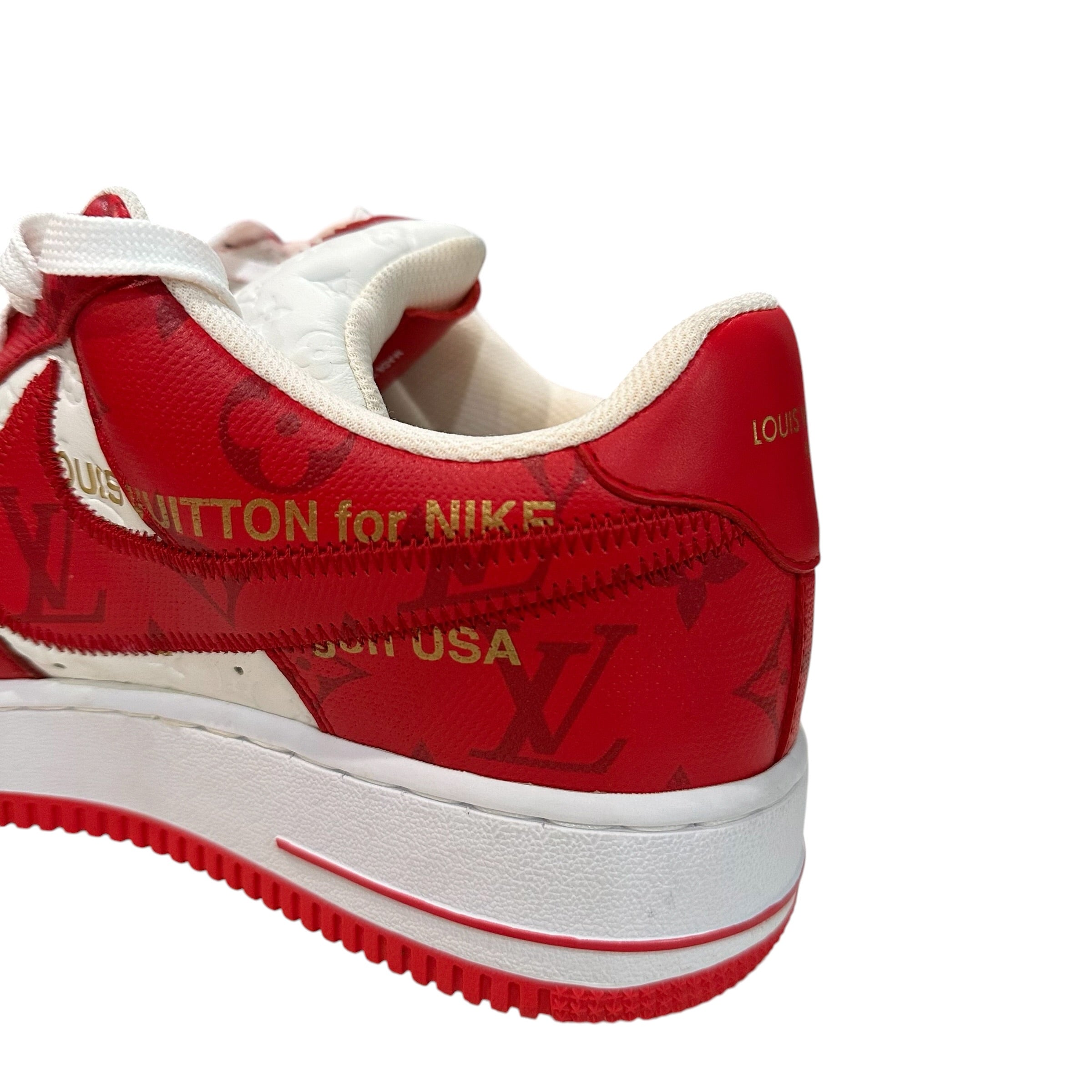 Nike Air Force 1 x Louis Vuitton Red (No Box or Accessories)