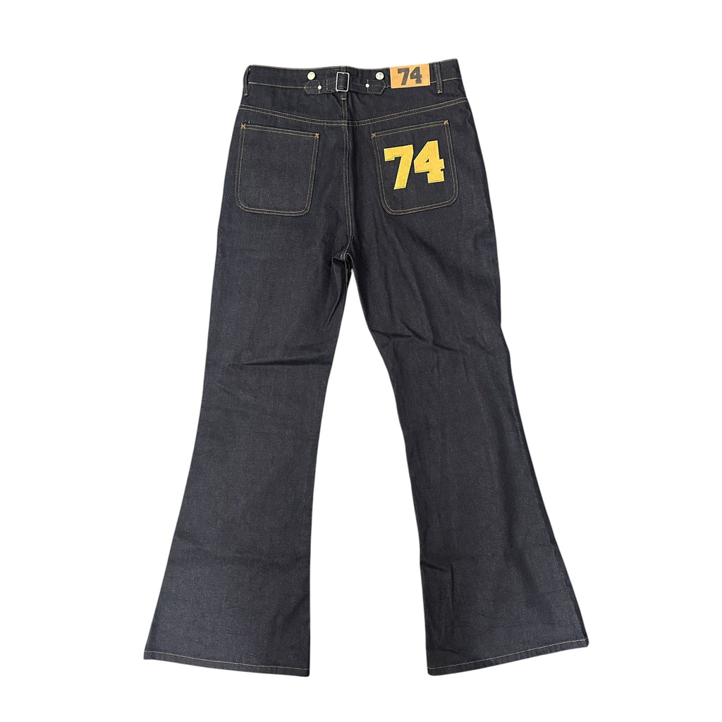 74 Flared Cargo Indigo Denim￼