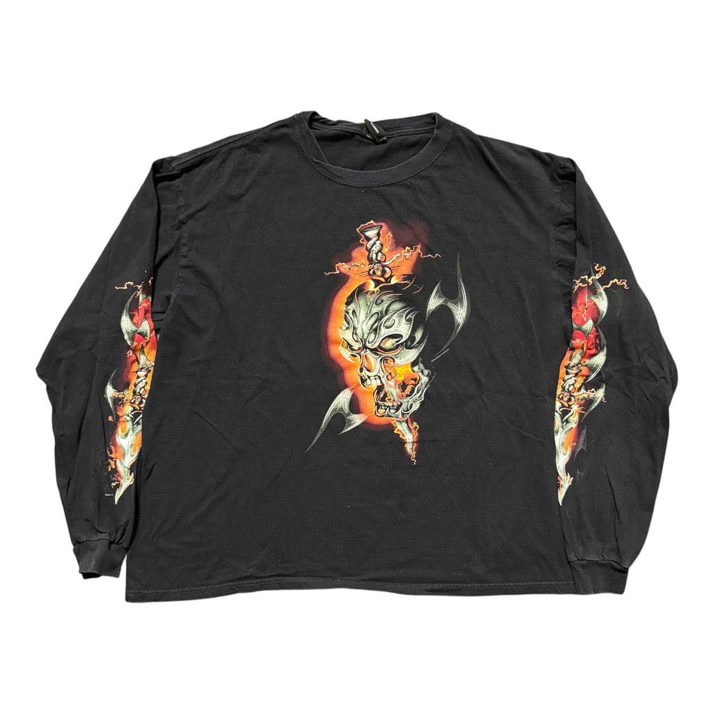 Vintage Black Skull Longsleeve Shirt