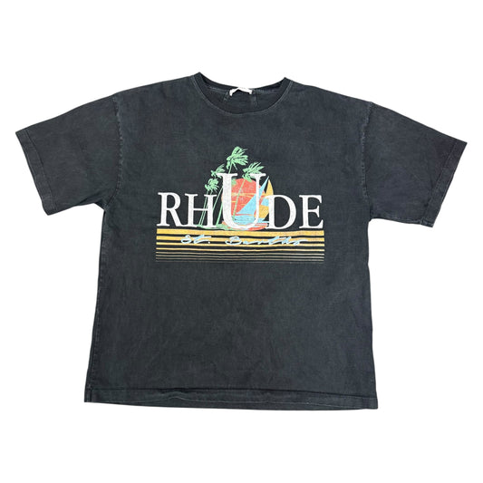 Rhude St. Bartho Vintage Black Tee
