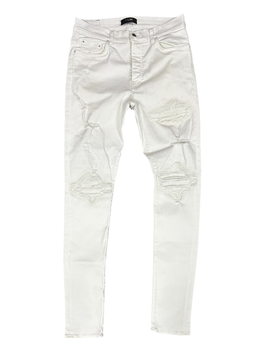 Amiri White Distressed Jeans