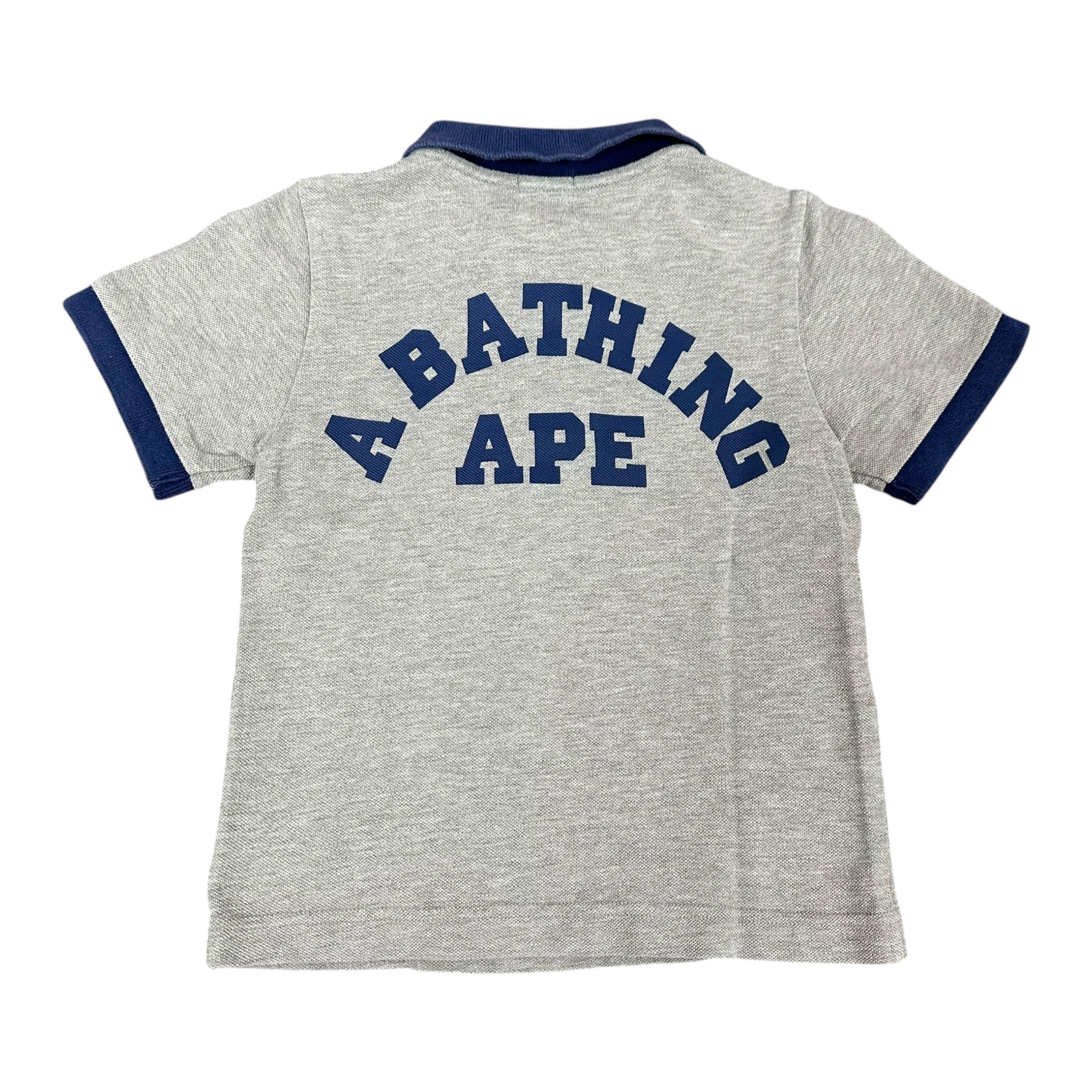 Bape Kids Grey Polo Shirt