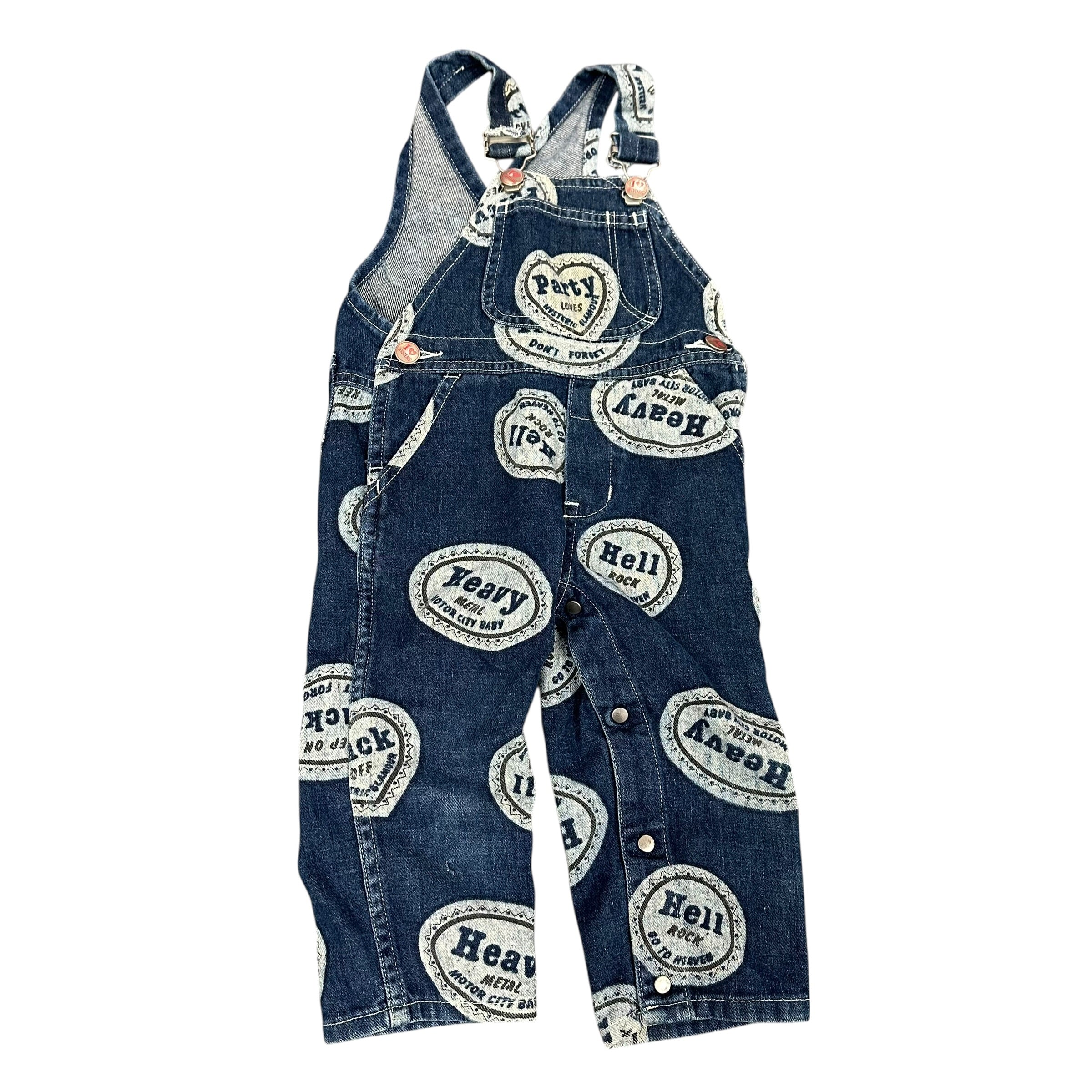 Kids Hysteric Glamour AOP Denim Overalls