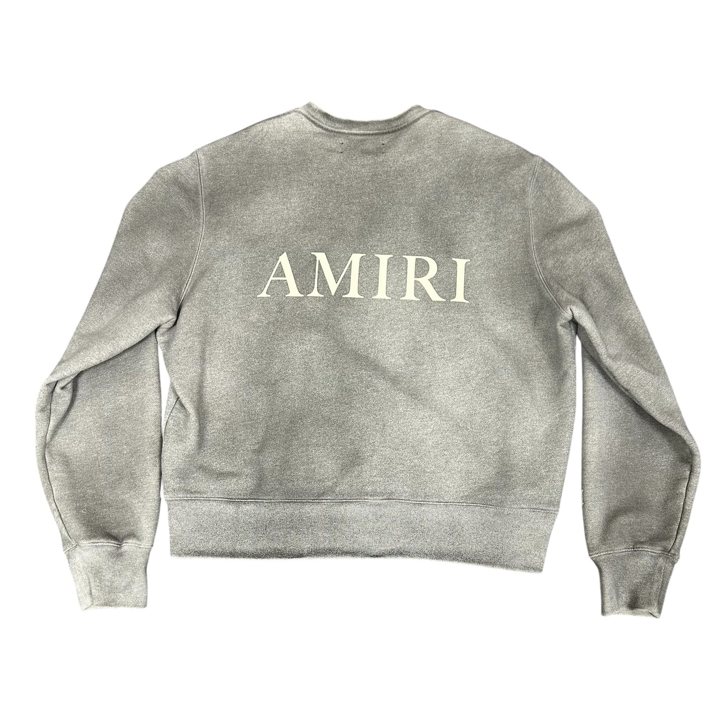 Amiri Grey Puff Logo Crewneck