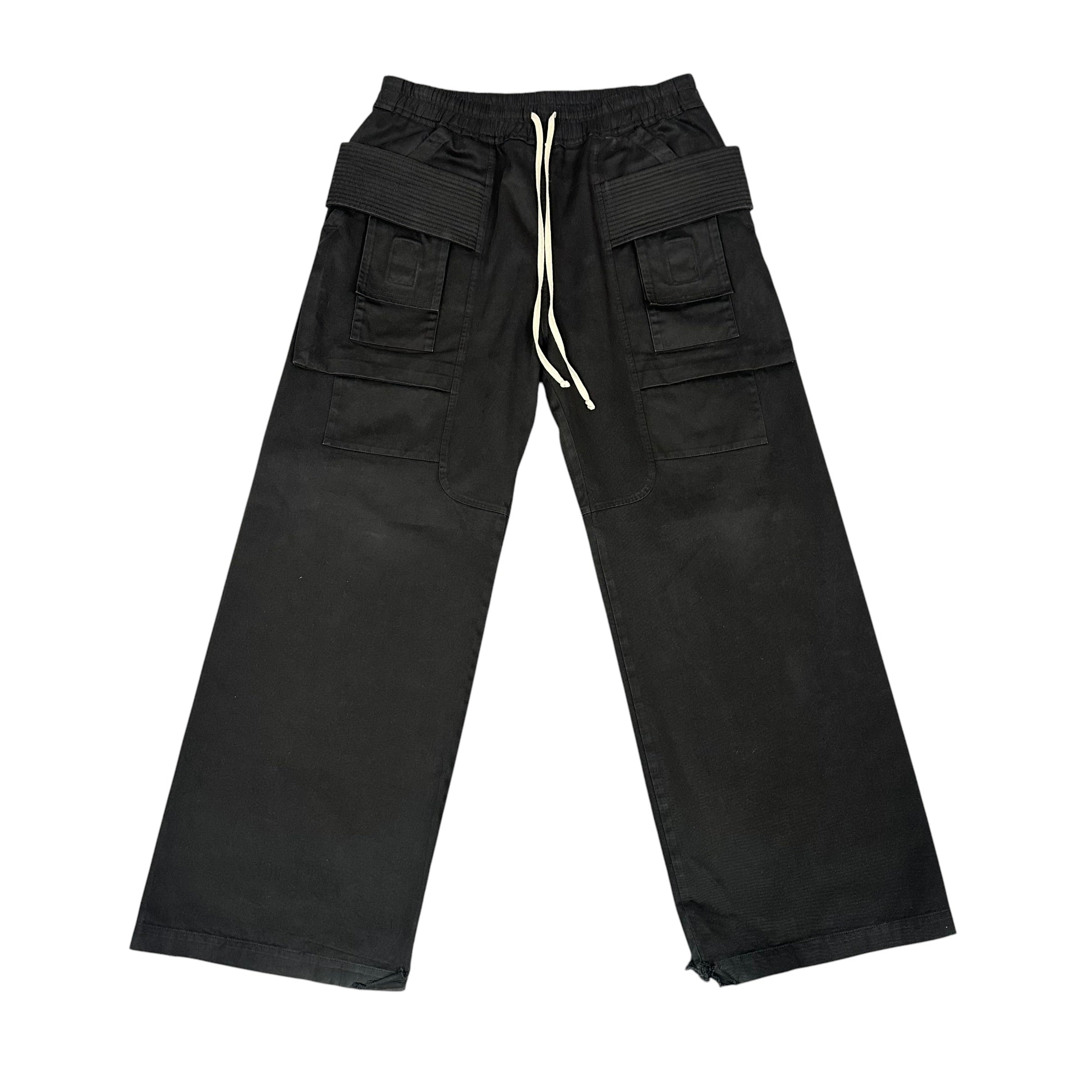Rick Owens DRKSHDW Creatch Cargo Drawstring Pants Black