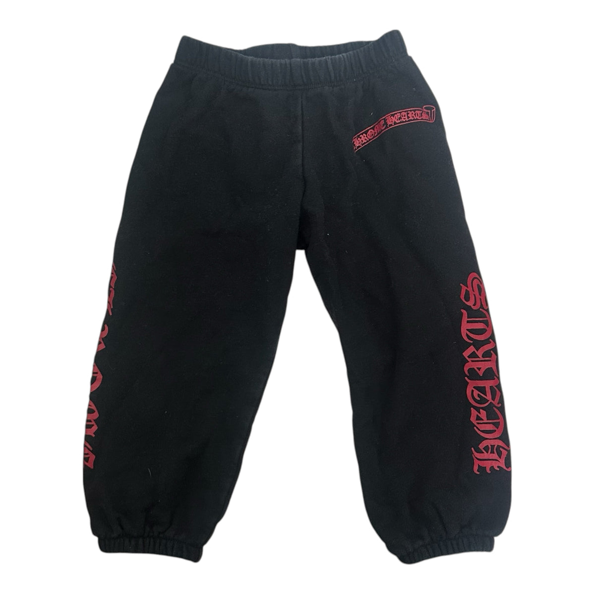 Kids Chrome Hearts Black/Red Scroll Sweatpants
