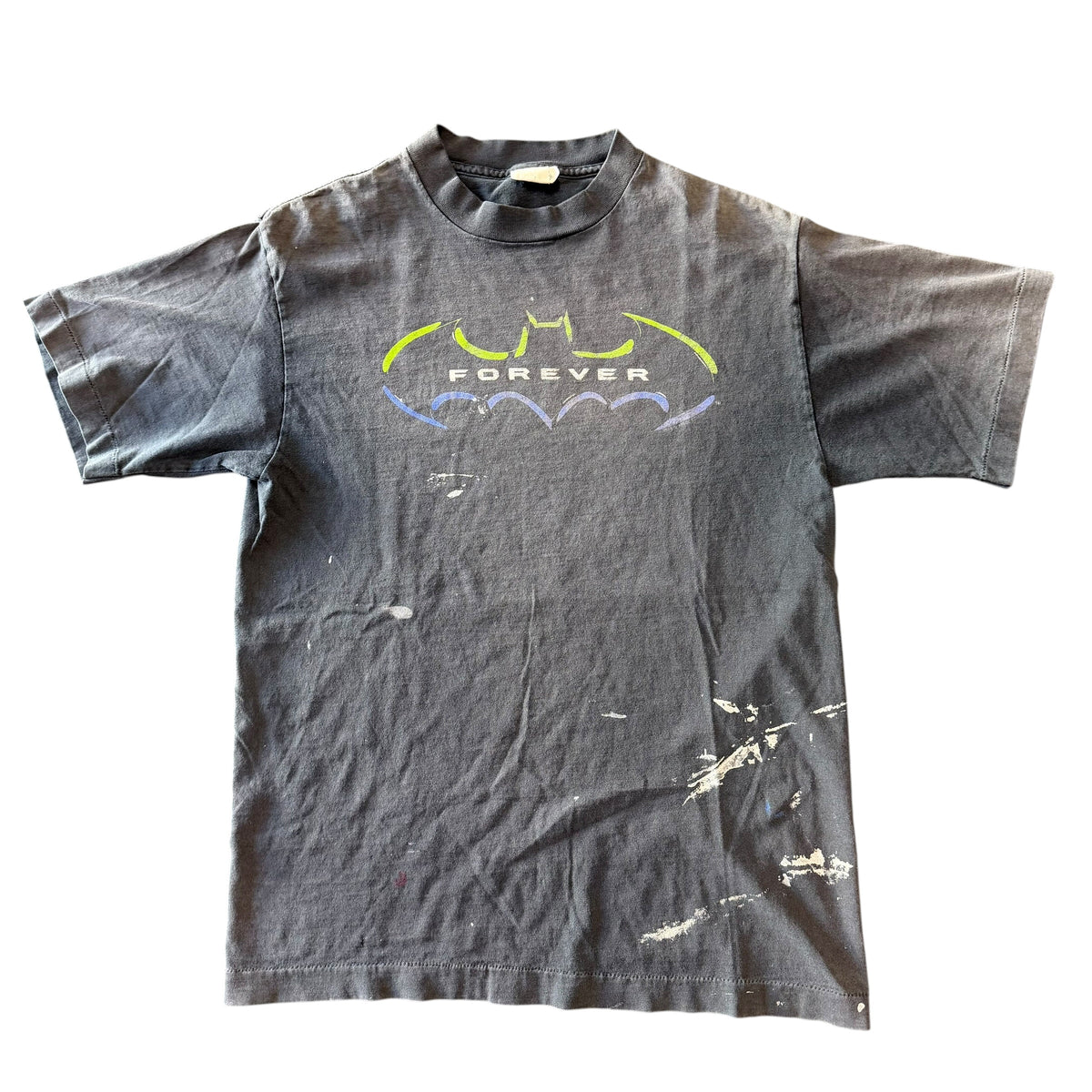 Vintage Black Faded Batman Shirt
