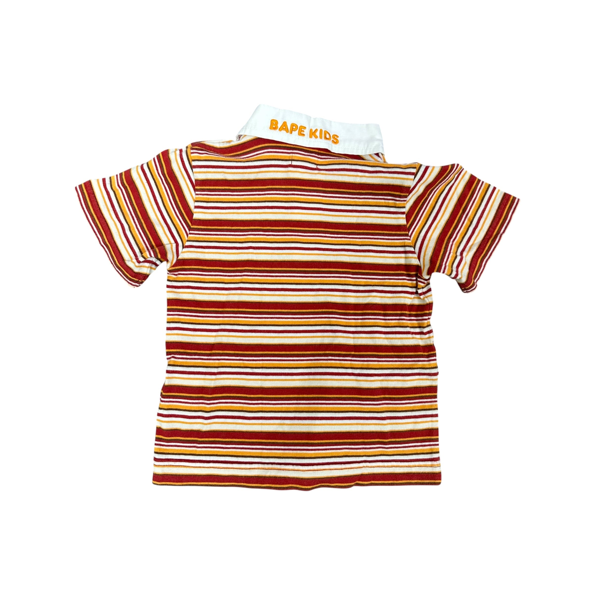 A BATHING APE Stripped Polo T Shirt