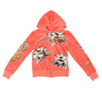 Ed Hardy Peach Butterfly Velour Hoodie
