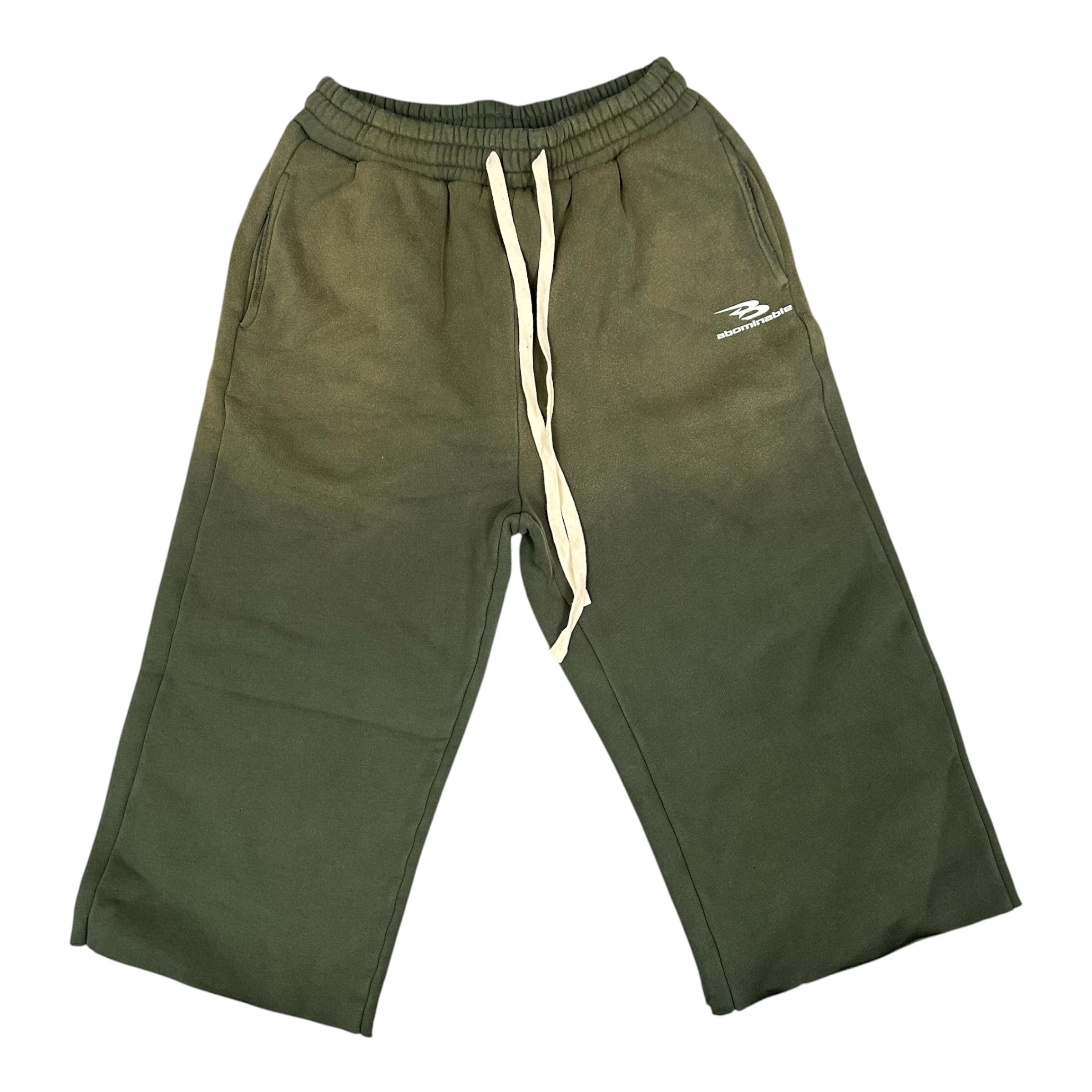 NEW Abominable Green Sweat 3/4 Shorts