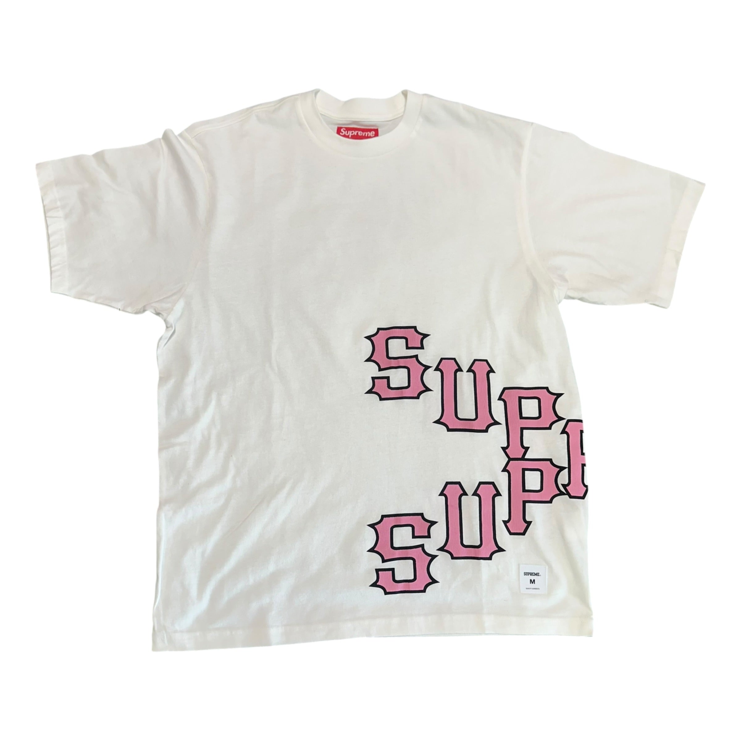 NEW Supreme Cracked Spellout White Tee