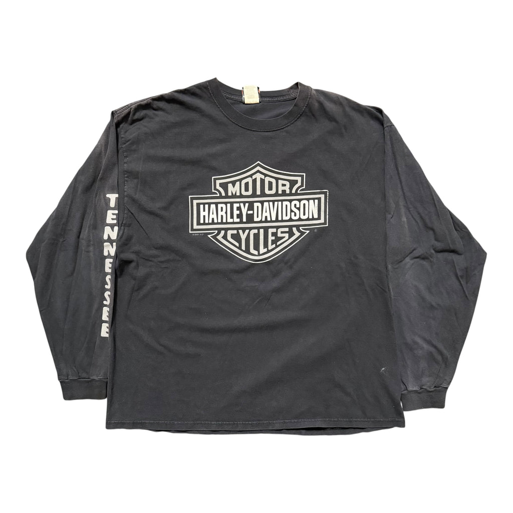 Vintage Black Faded Harley Longsleeve Shirt