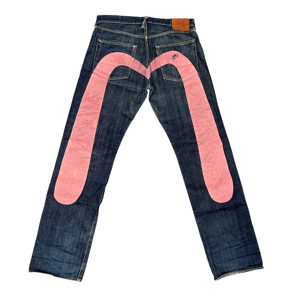 Vintage Evisu Blue/Pink Jeans