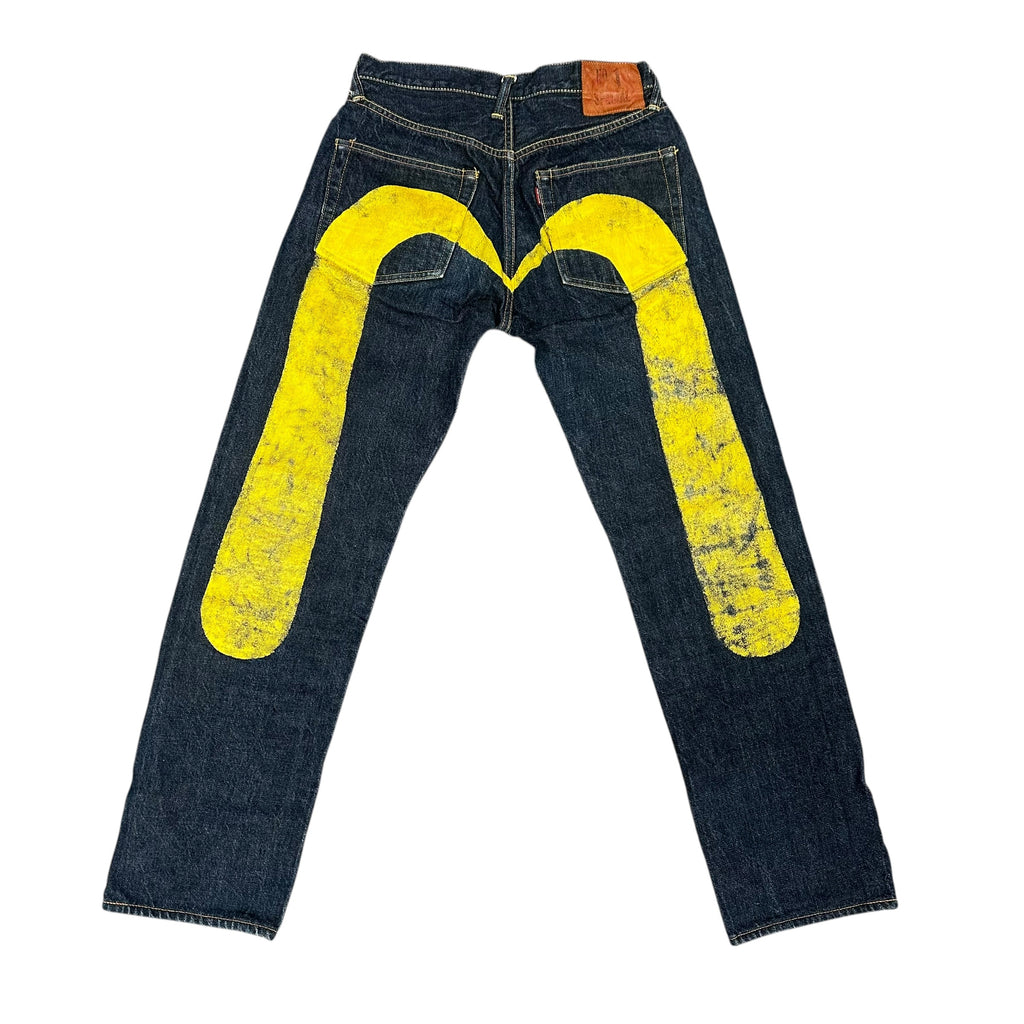 Vintage Evisu Dark Blue/Yellow Jeans