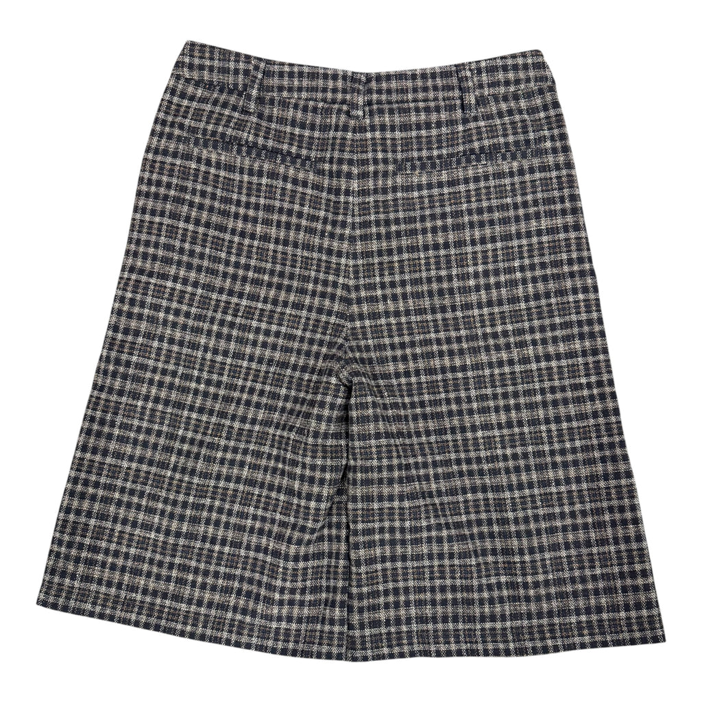Hidden Season Baggy Pleated Plaid Shorts