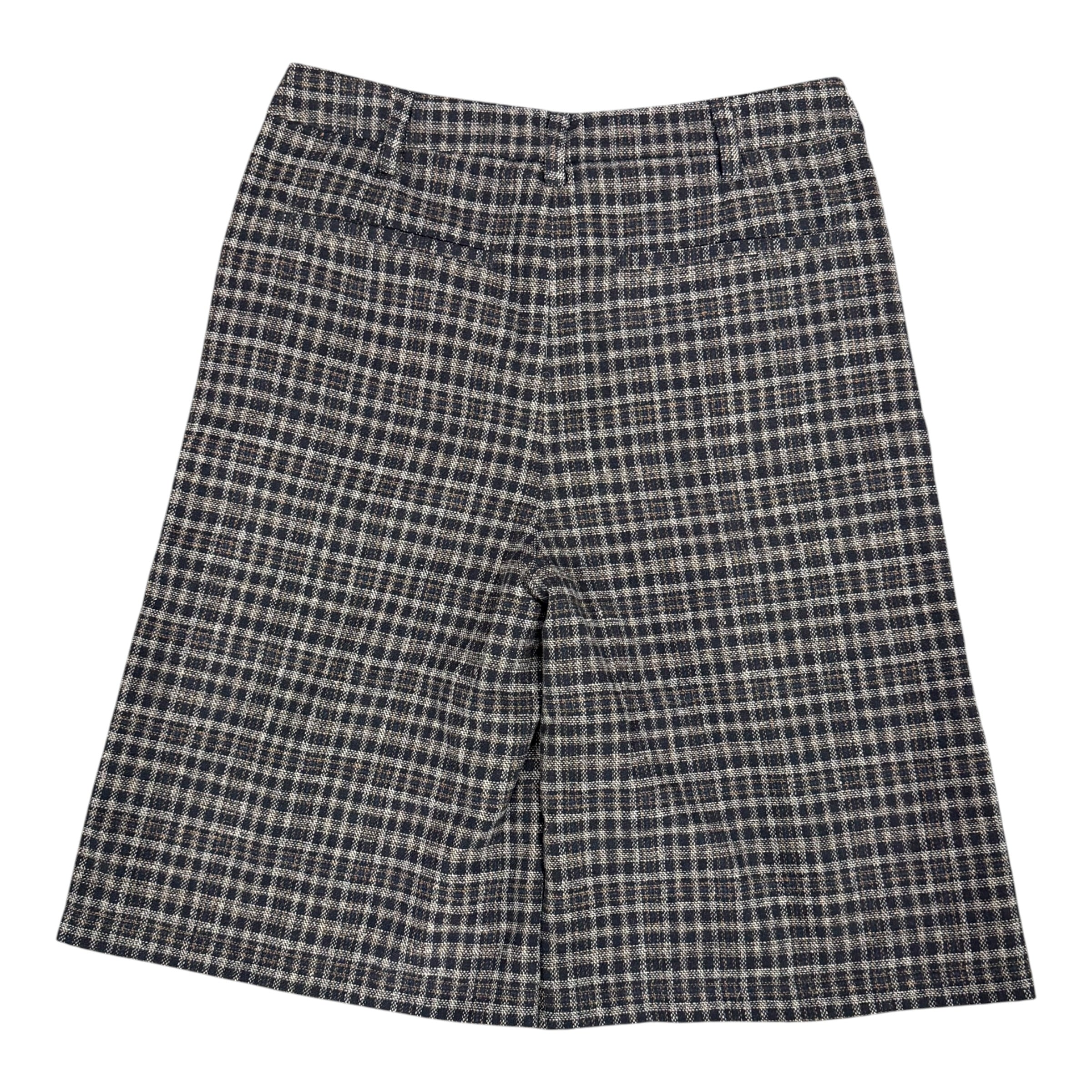 Hidden Season Baggy Pleated Plaid Shorts