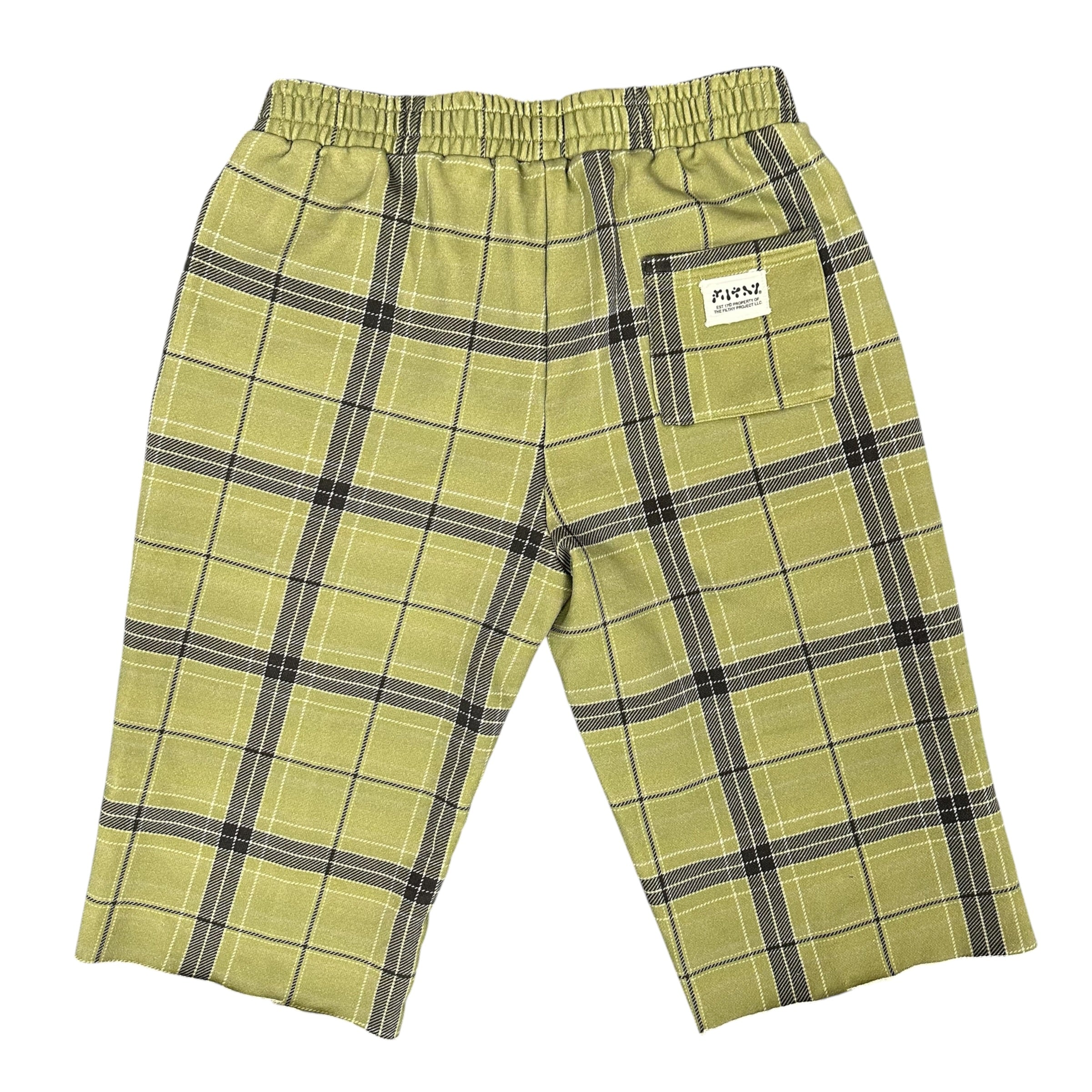 Filthy Project Green Plaid Sweat Shorts