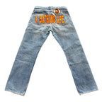Bape Embroidered Blue Jeans