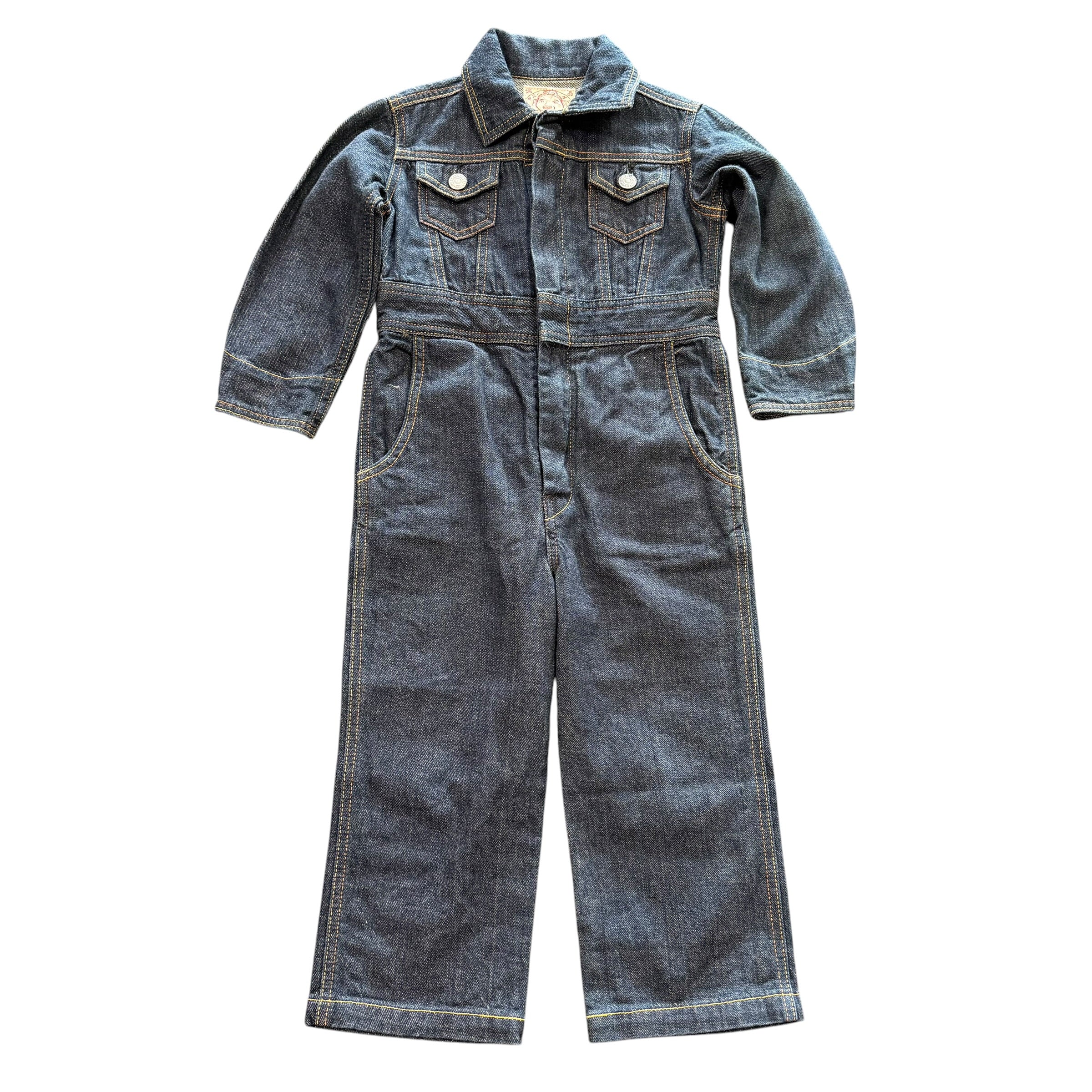 Evisu Kids Denim/Orange Coveralls