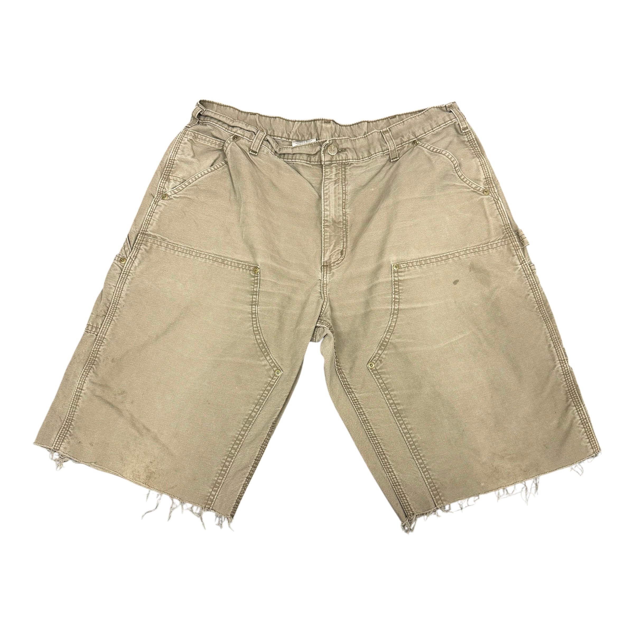 Vintage Carhartt Olive Double Knee Shorts(38) Thinner Material