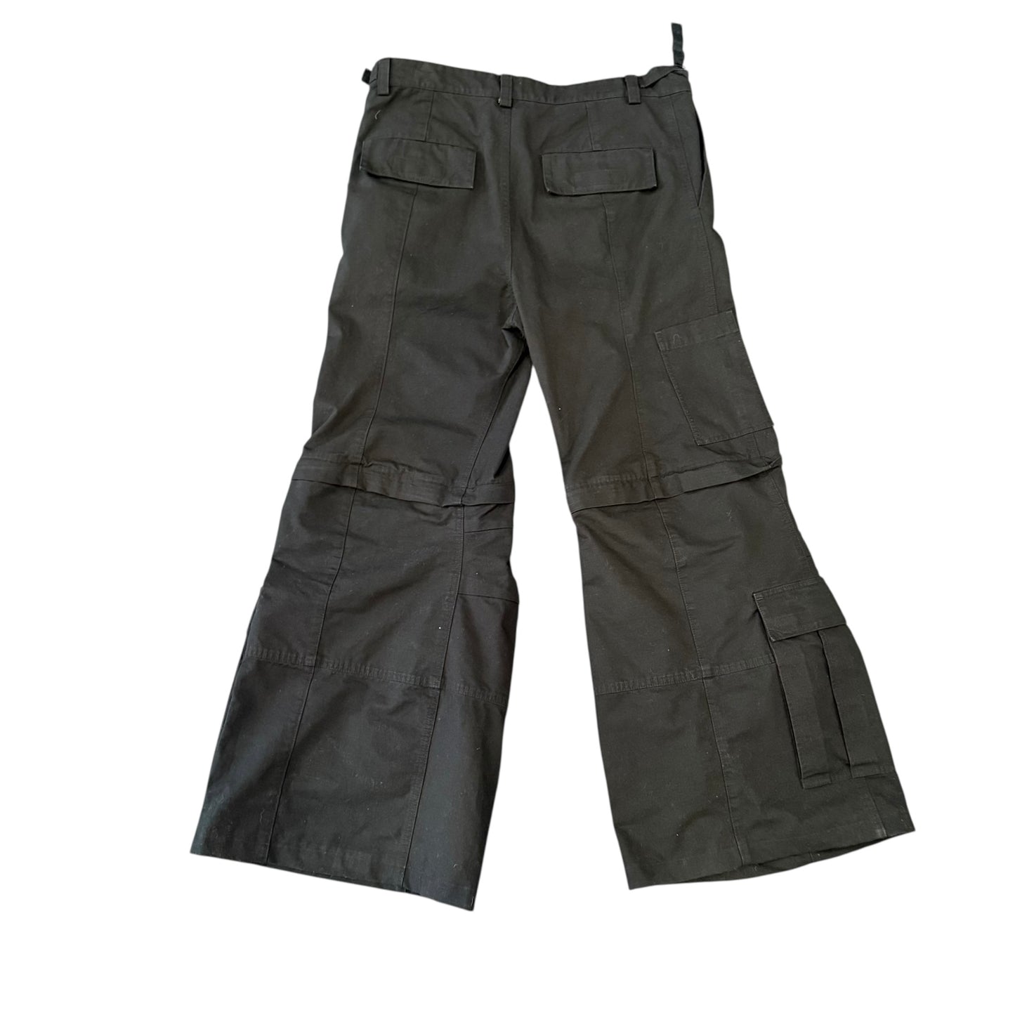 NEW Balenciaga Black Flare Cargos
