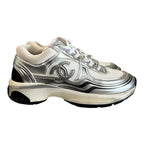 Chanel White/Sliver Trainer