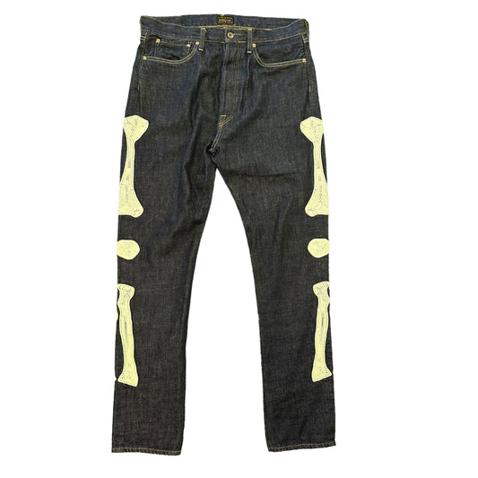 Kapital Dark Blue Bone Jeans