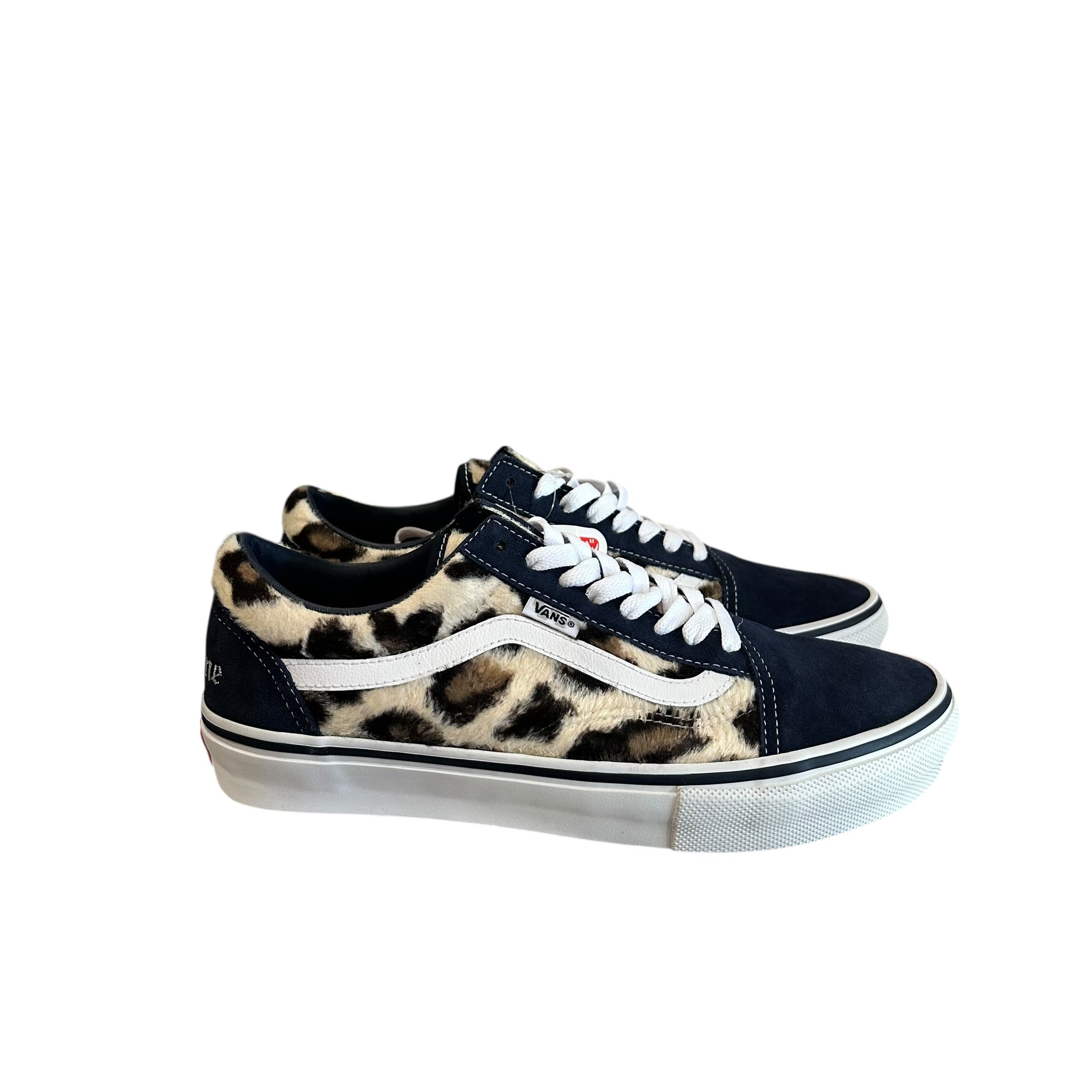 NEW 2023 Supreme x Vans Old Skool Navy/Leopard