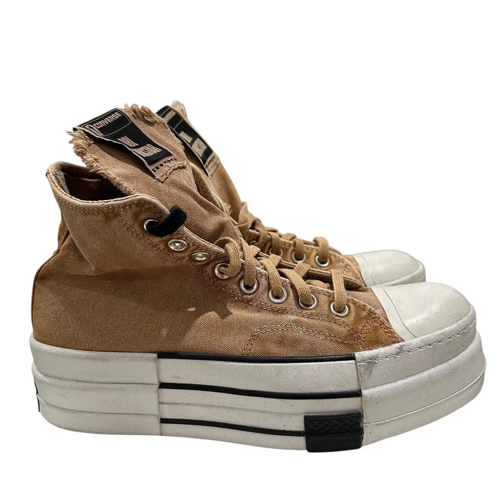 NEW Rick Owens DRKSHDW x Converse Khaki Platform Sneakers (No Box)