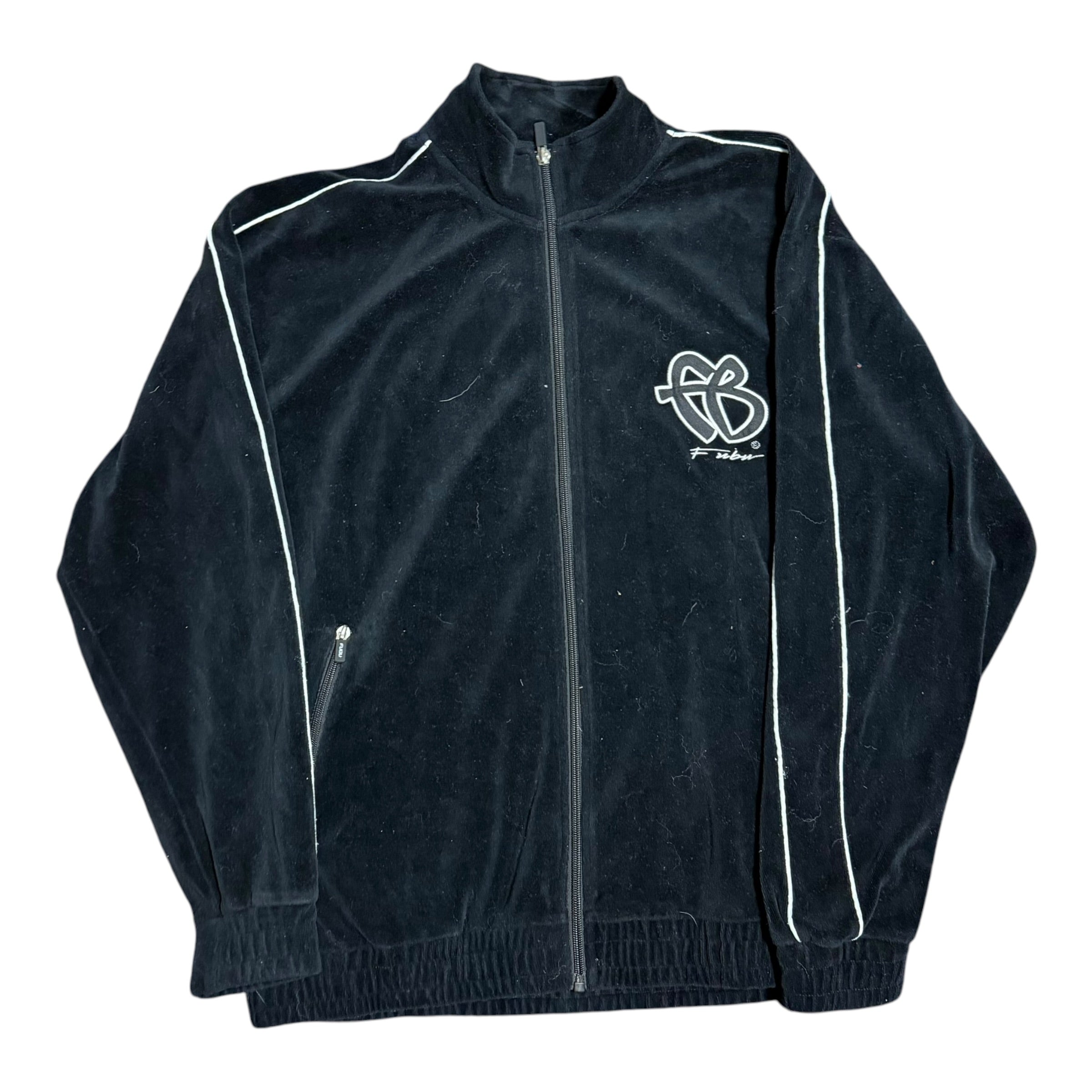 FUBU Black Velour Track Jacket