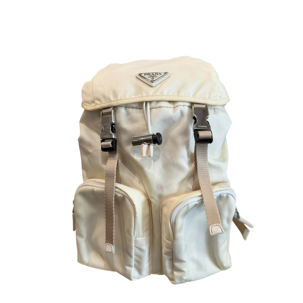 Prada Backpack White/Silver