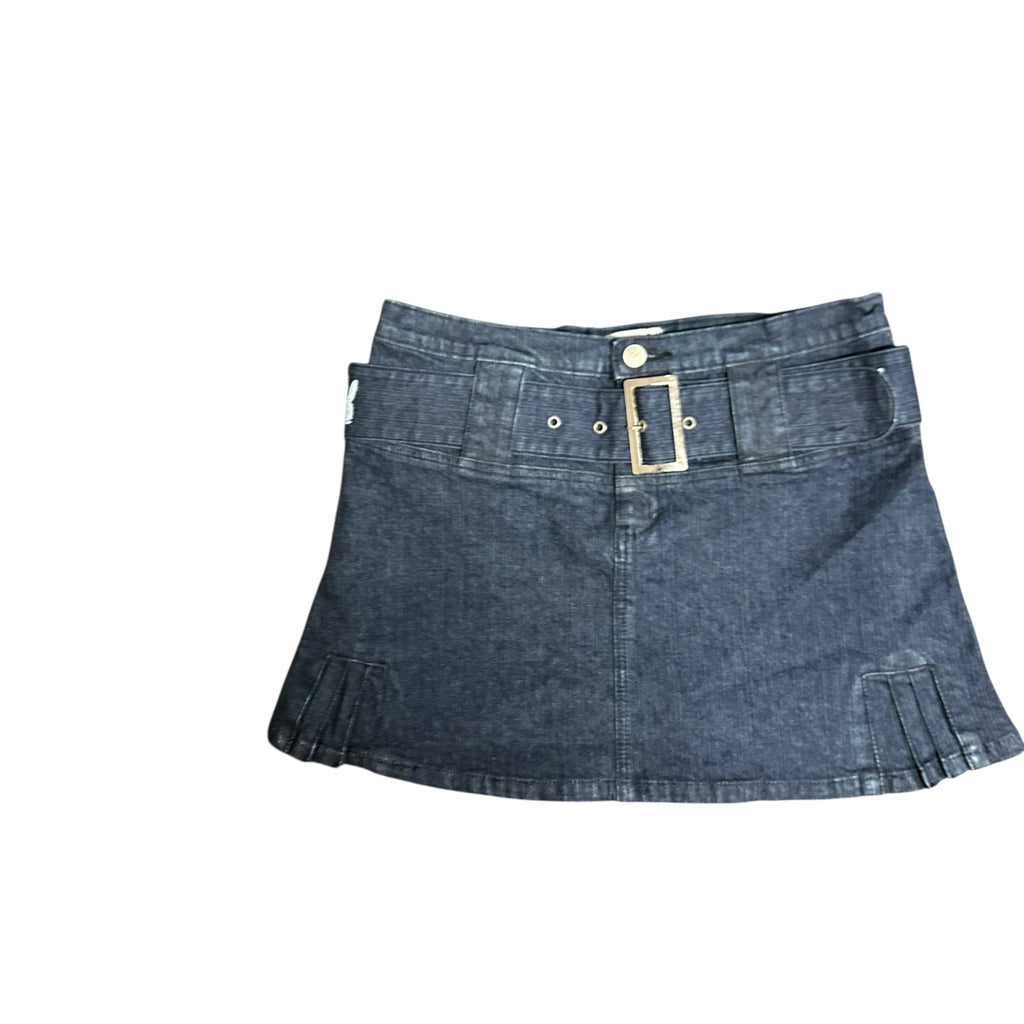 Playboy Belt Denim Skirt.