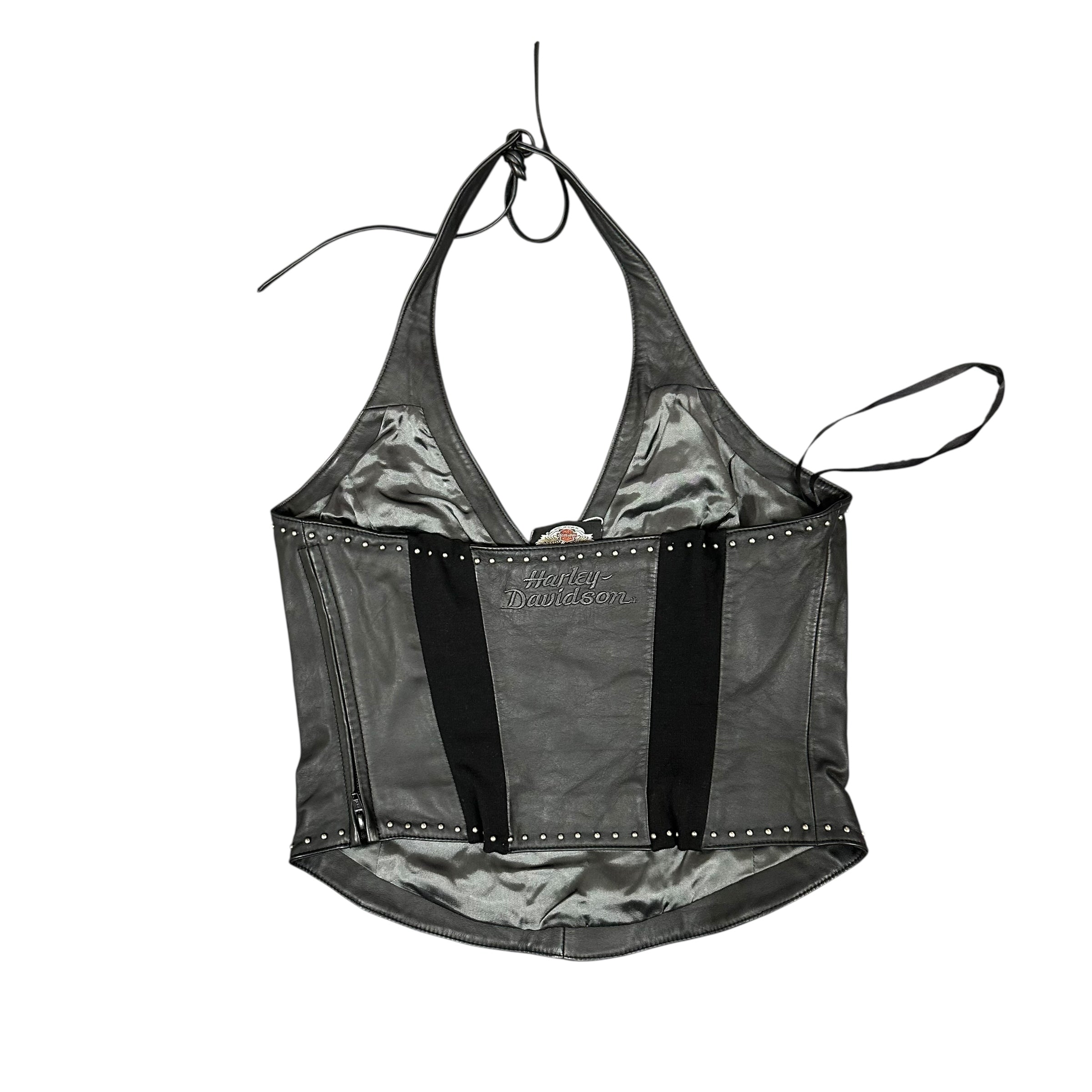 Harley Davidson Leather Studded Top