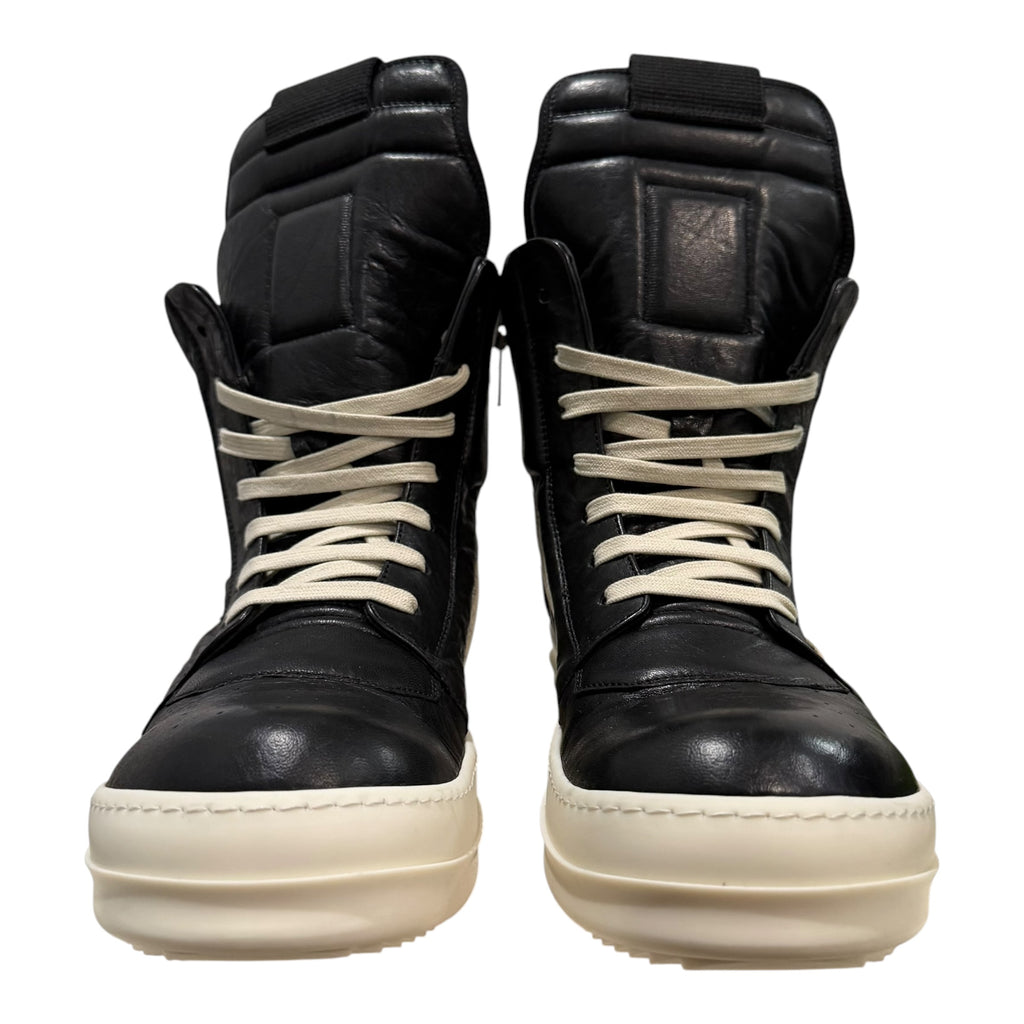 Rick Owens Black Leather Geobasket