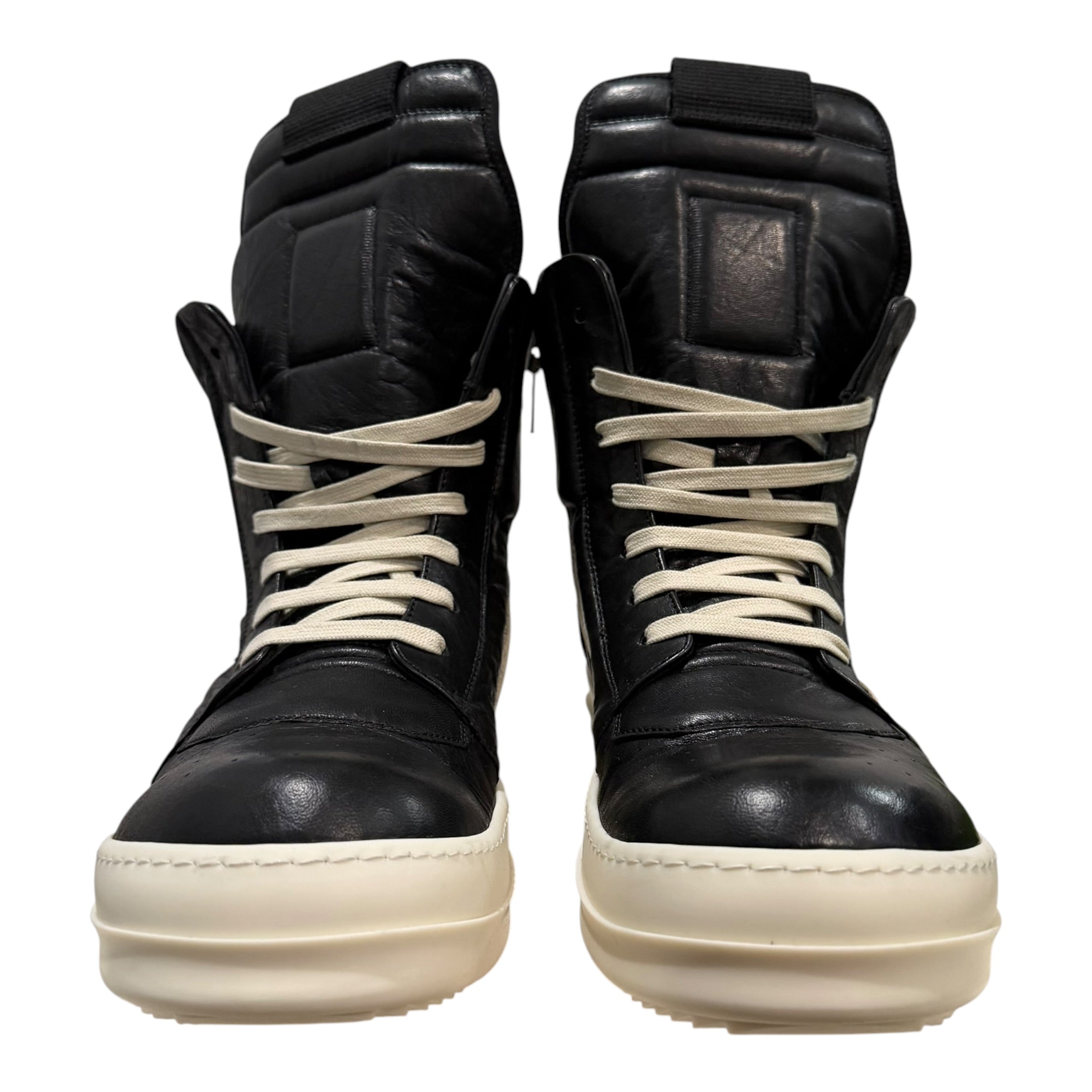 Rick Owens Black Leather Geobasket