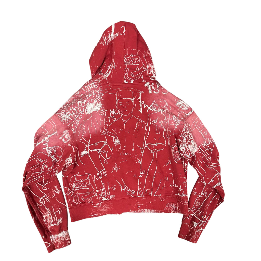 Vertabrae Silo Sketch Red Zip Hoodie