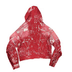 Vertabrae Silo Sketch Red Zip Hoodie