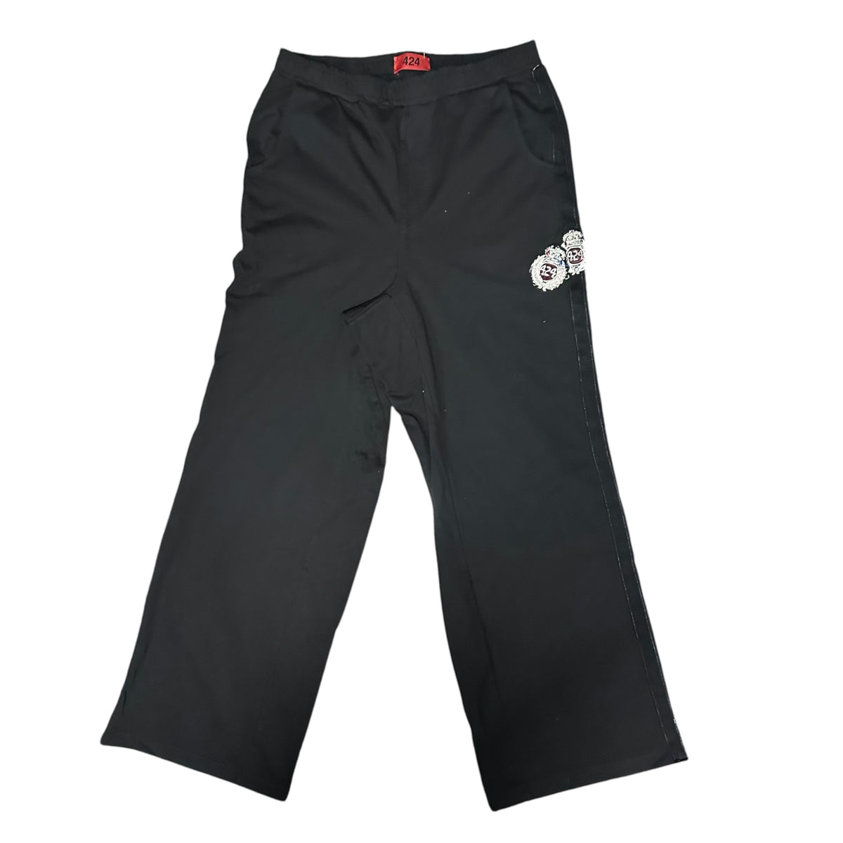 All Black 424 Track Pants