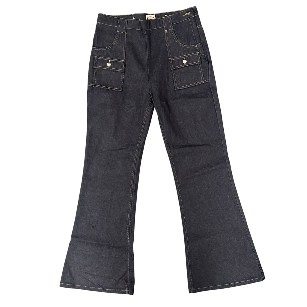 74 Flared Cargo Indigo Denim￼