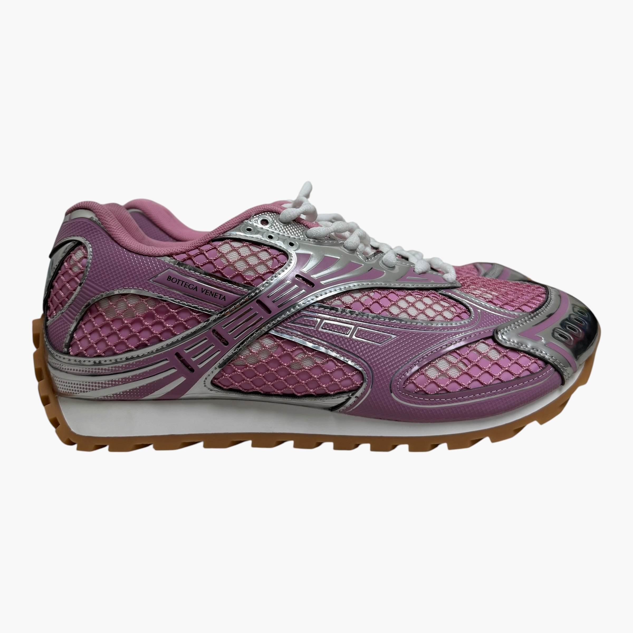 NEW Bottega Veneta Pink/Sliver Orbit Sneaker (NO BOX)