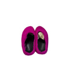 Marni Fuchsia Long Hair Calfskin Slides Purple