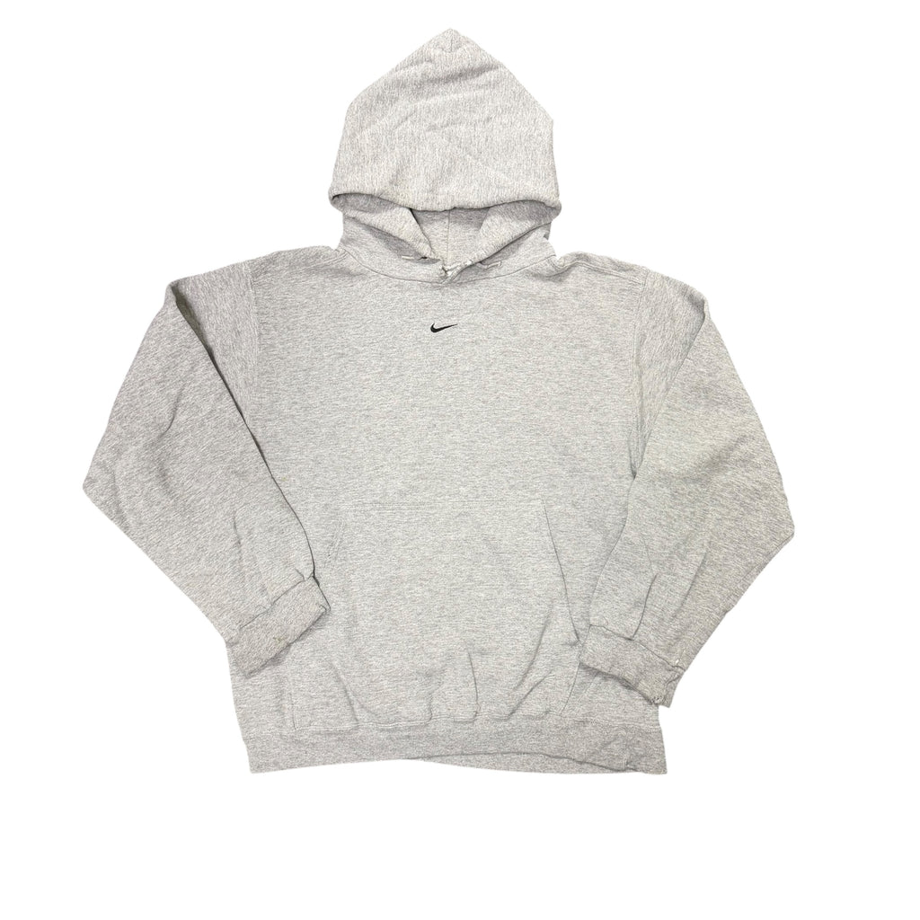 Vintage Light Grey Nike Center Swoosh Hoodie