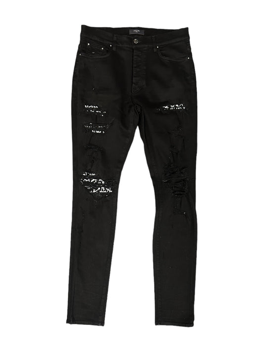 AMIRI BONES PATCH DENIM BLACK (9Y5PKX)