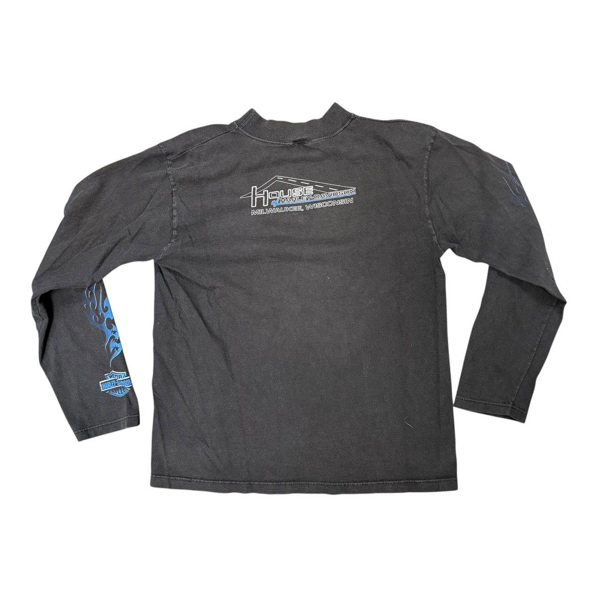 Vintage Black Faded Harley Longsleeve Shirt